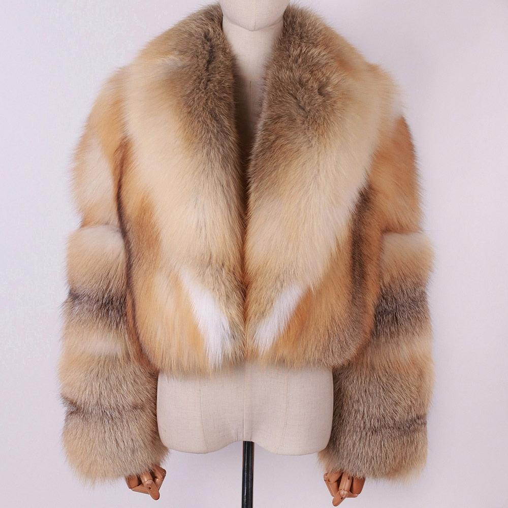 Fox fur womens clearance coat